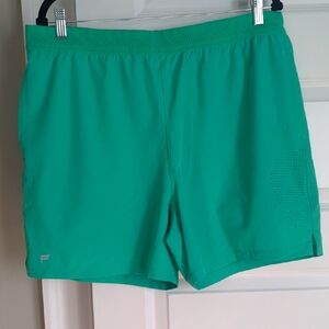 Fabletics Green Athletic Shorts Lined 5 inch inseam